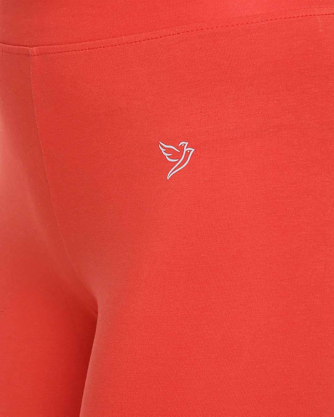 Twin Birds Ankle Legging - Coral Flame