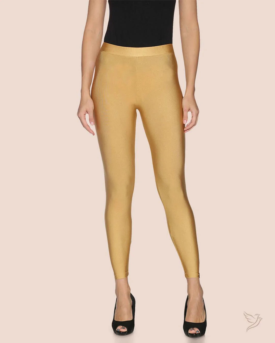 Twin Birds Shimmer Ankle Legging - Gold Mine