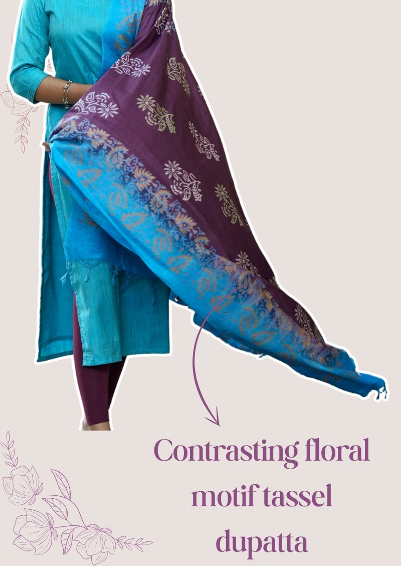 Cloudy Mist Top & Dupatta Set