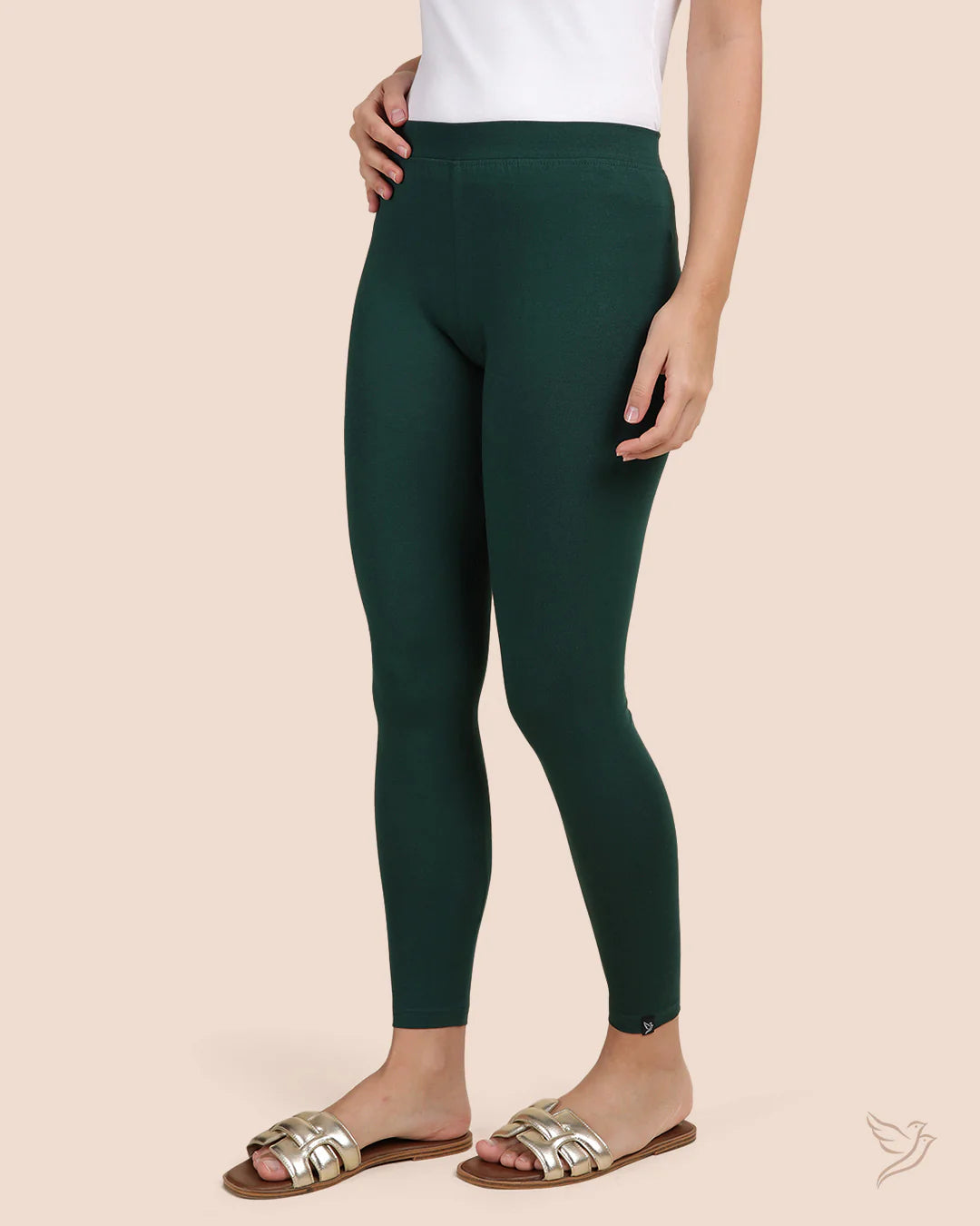 Twin Birds Ankle Legging - Green