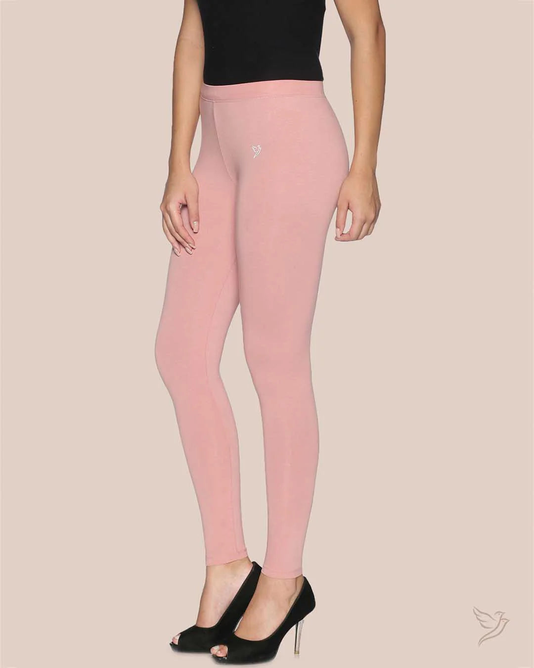 Twin Birds Ankle Legging - Rose Gold