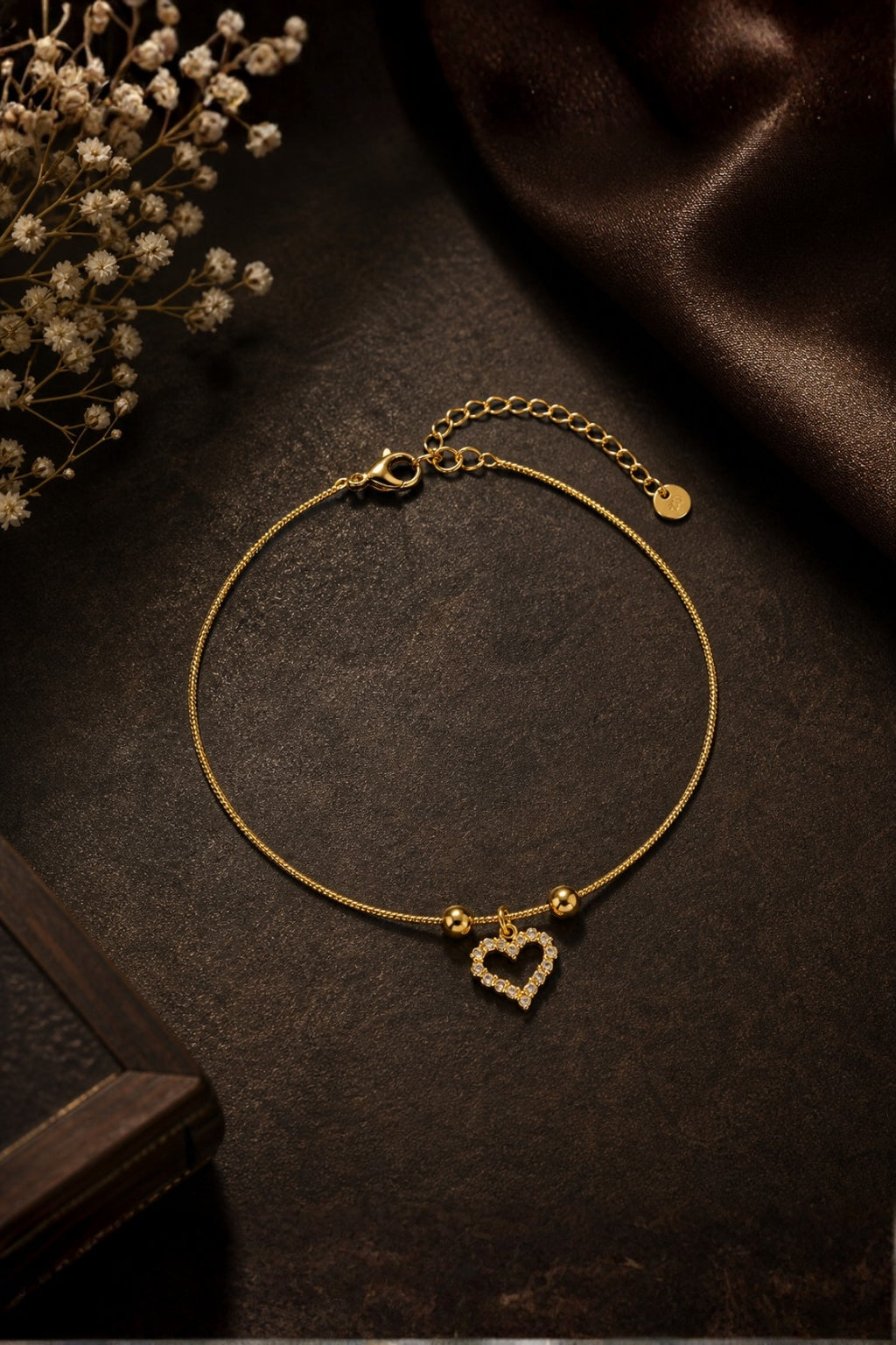 Soft Glow Heart Anklet