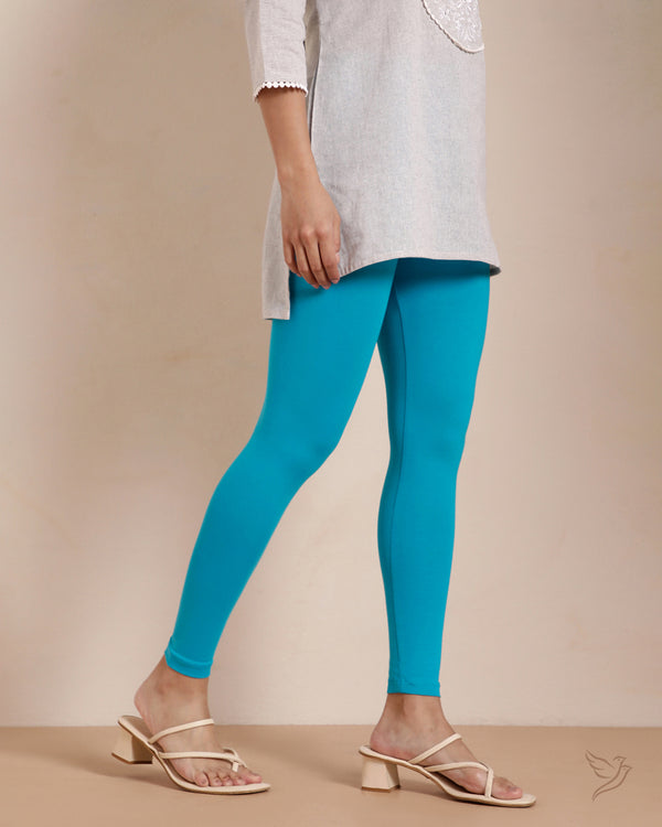 Twin Birds Ankel Legging - Cyan Cyan