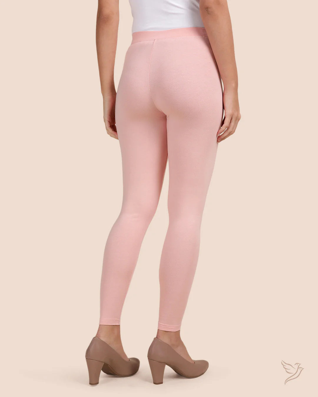 Twin Birds Churidar Legging - Peach Pink