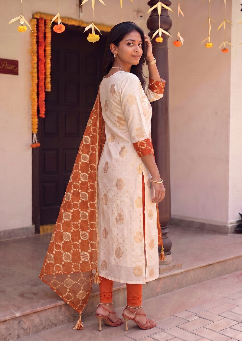 Copper Dessert Top & Dupatta Set