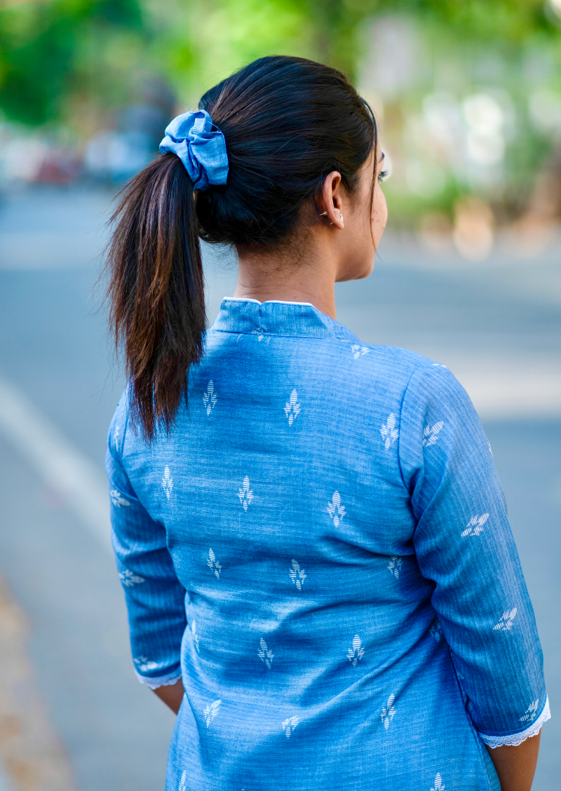 Blue Belle - Top & Dupatta Set