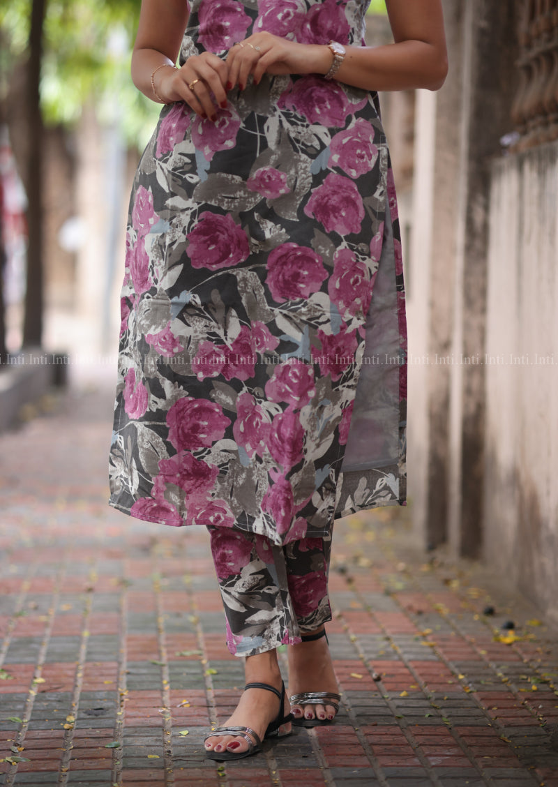 Crimson Smoke Top & Pant Set
