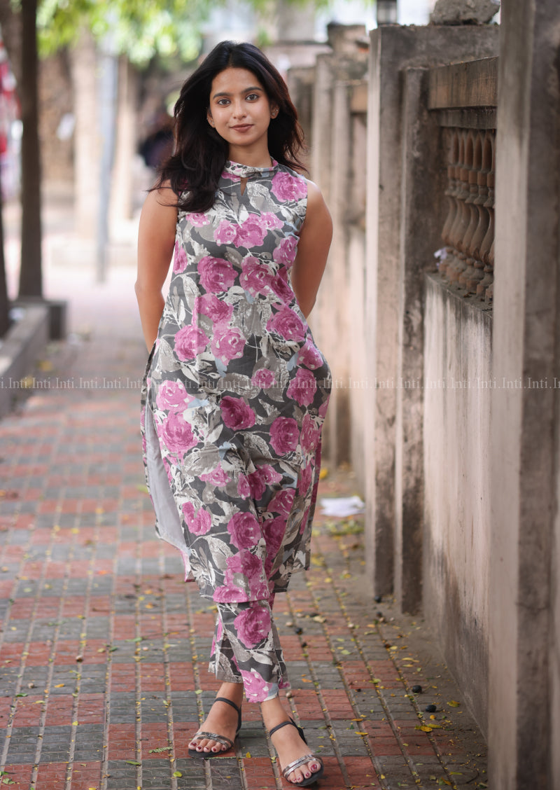 Crimson Smoke Top & Pant Set