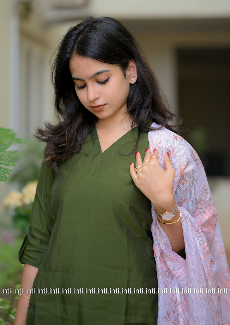 Spiru Bloomscape Top and Dupatta Set