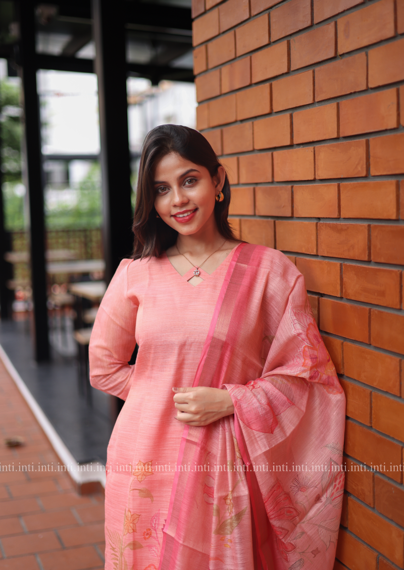 Fleur Rose Top & Dupatta Set