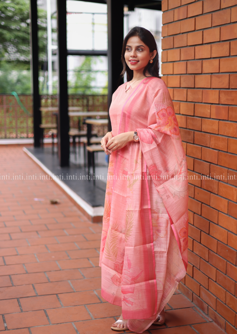 Fleur Rose Top & Dupatta Set