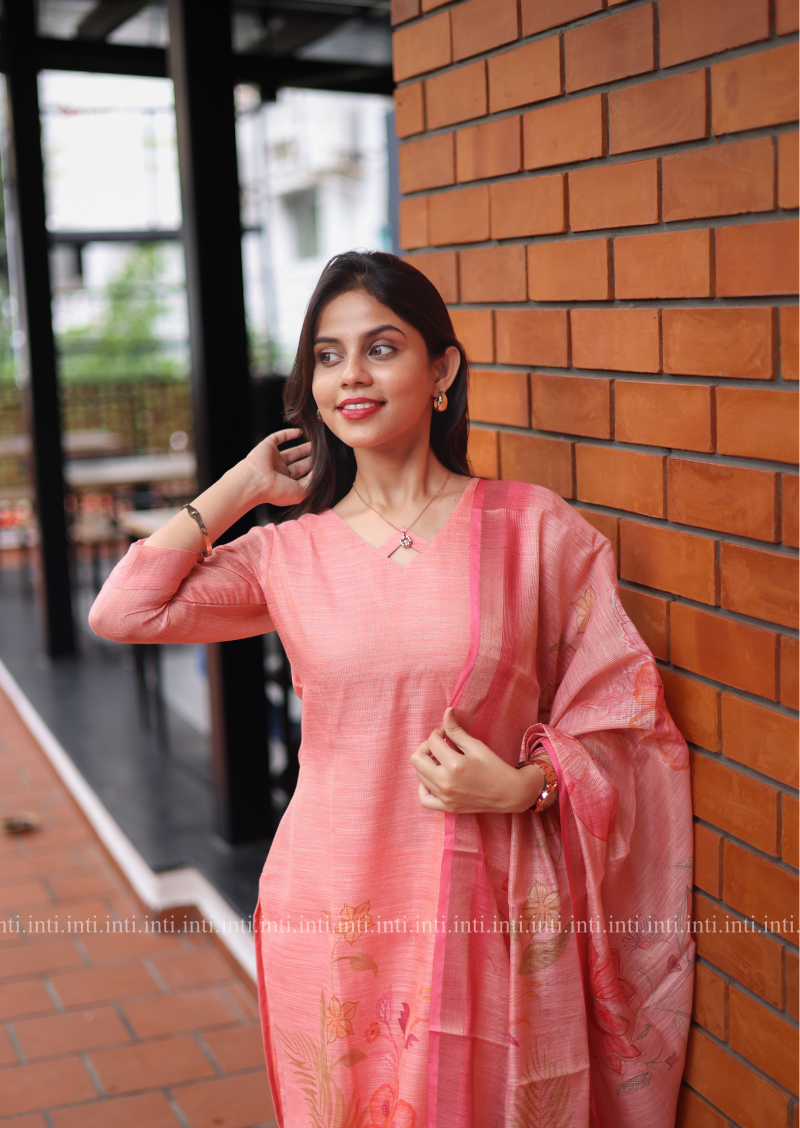 Fleur Rose Top & Dupatta Set