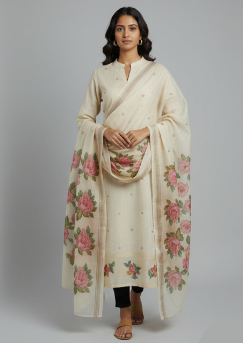 Golden Daisy Top & Dupatta Set