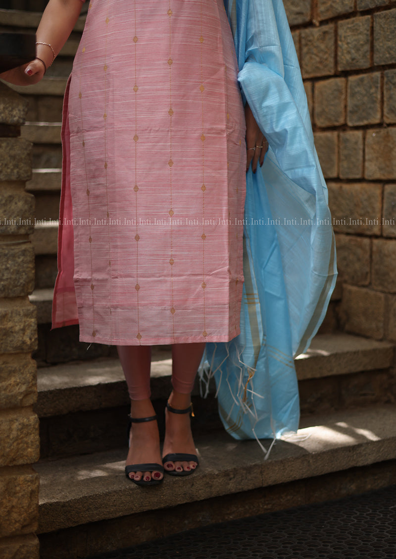 Gulabi Thread Top and Dupatta Set