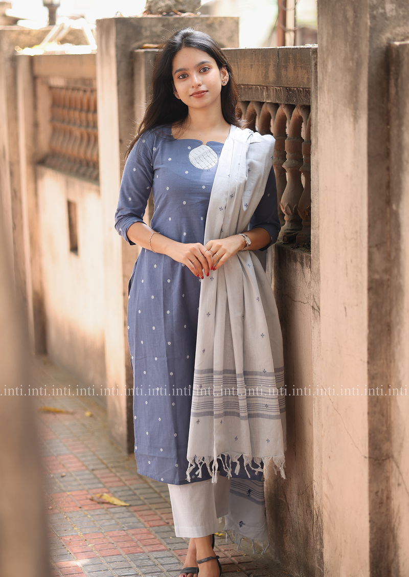 Sea Grid Salwar Suit