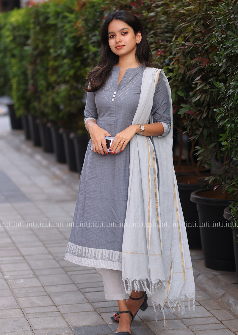 Gridlock Grey Salwar Suit