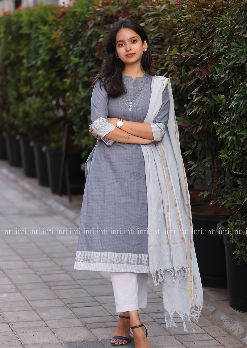 Gridlock Grey Salwar Suit
