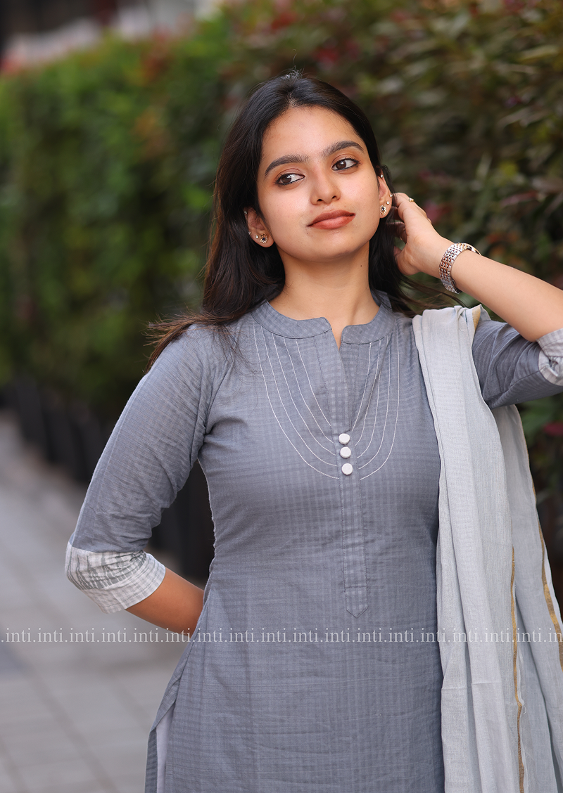 Gridlock Grey Salwar Suit