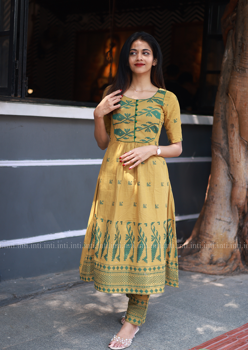 Neem Gold Aline Top & Pant Set