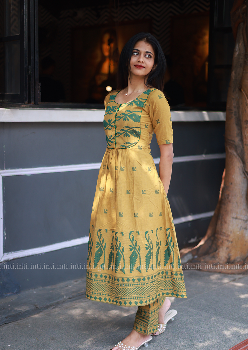 Neem Gold Aline Top & Pant Set
