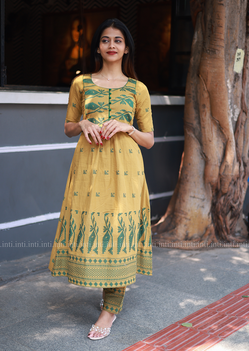 Neem Gold Aline Top & Pant Set