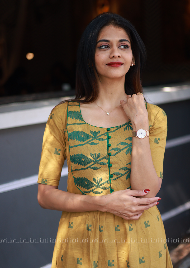 Neem Gold Aline Top & Pant Set