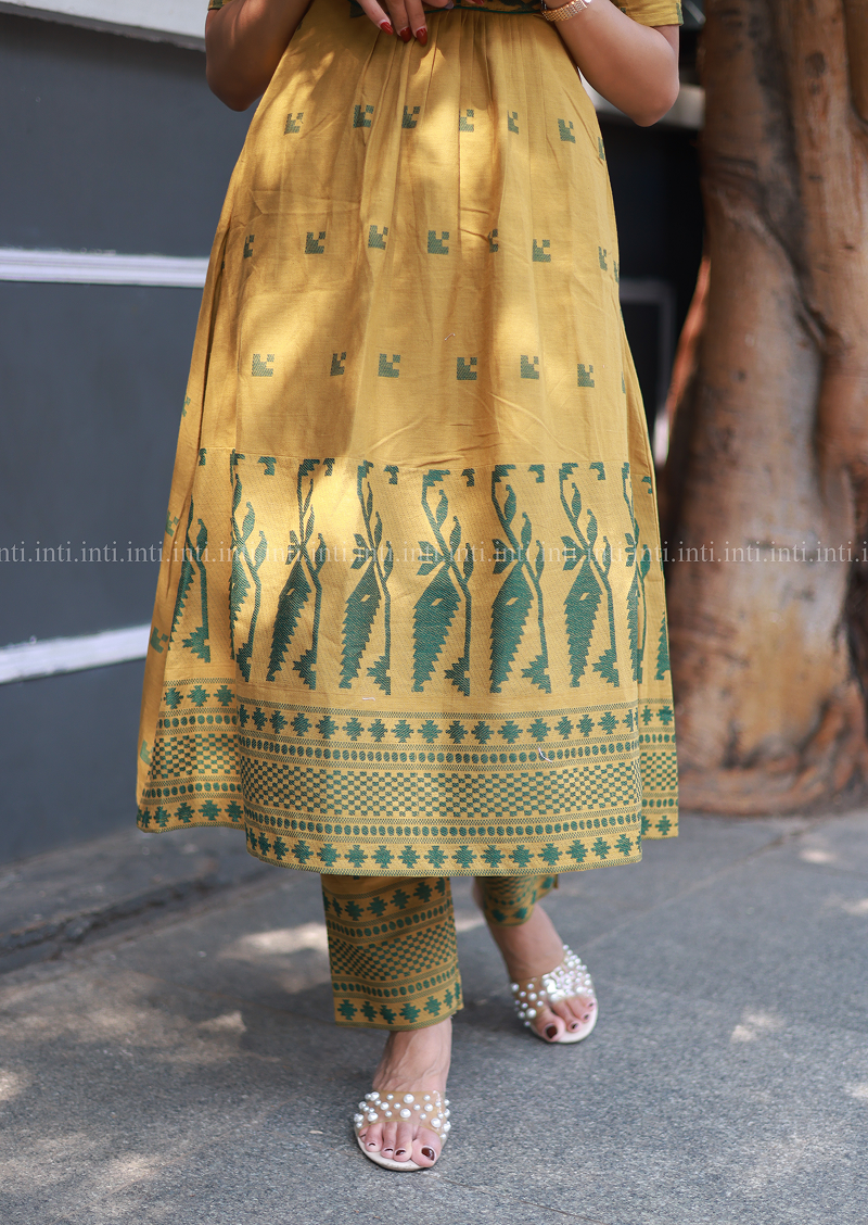 Neem Gold Aline Top & Pant Set
