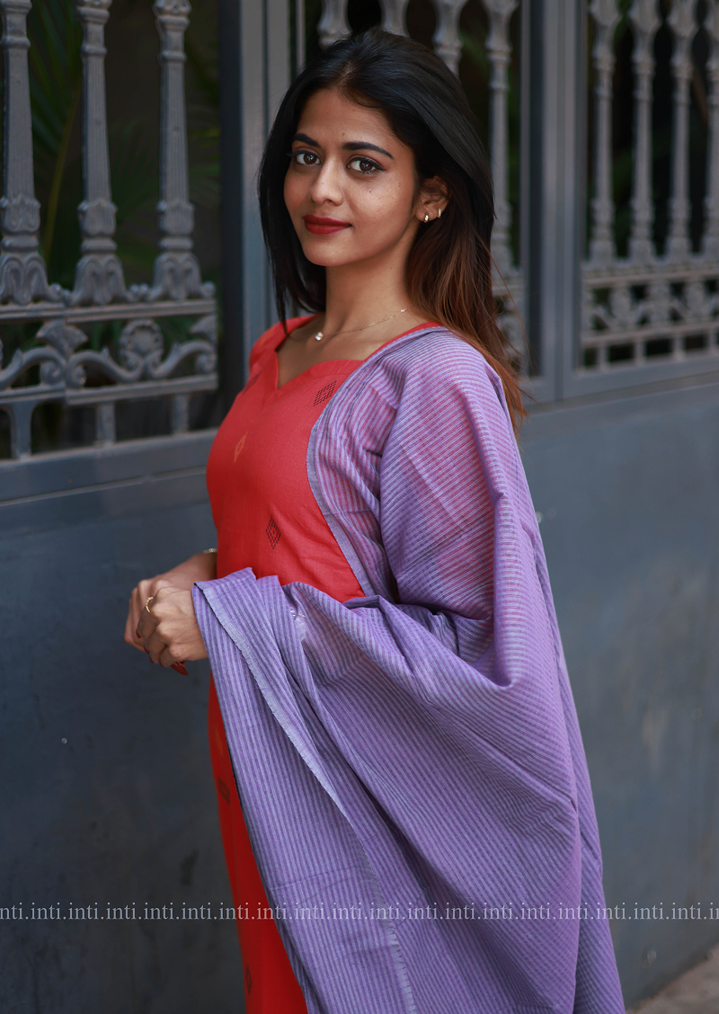 Fiery Fusion Top & Dupatta Set