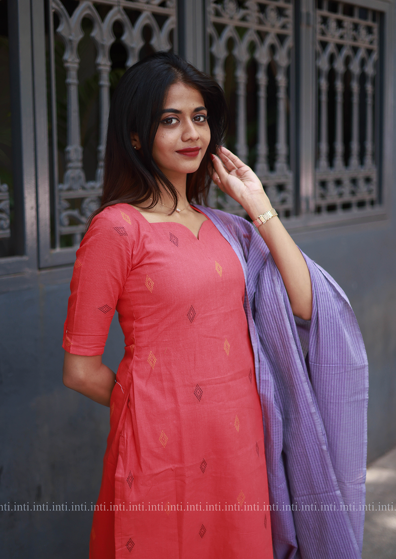 Fiery Fusion Top & Dupatta Set