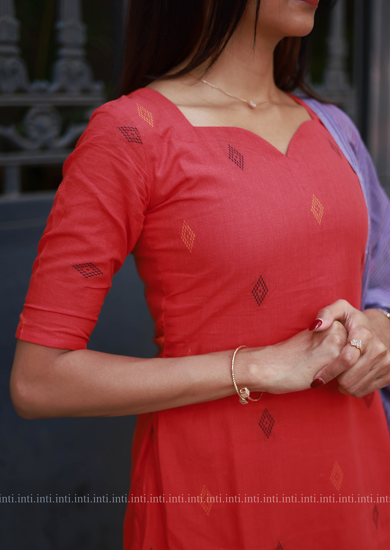 Fiery Fusion Top & Dupatta Set