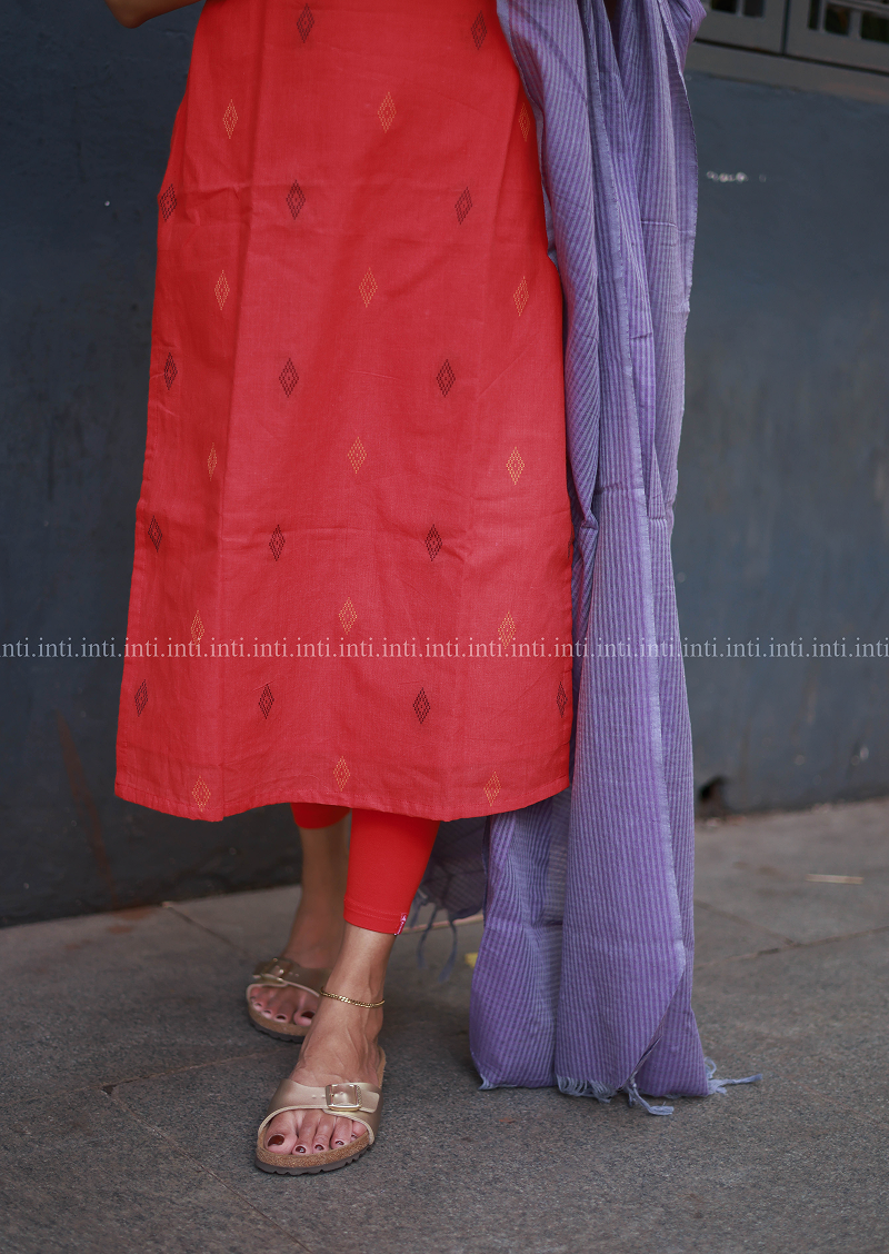 Fiery Fusion Top & Dupatta Set