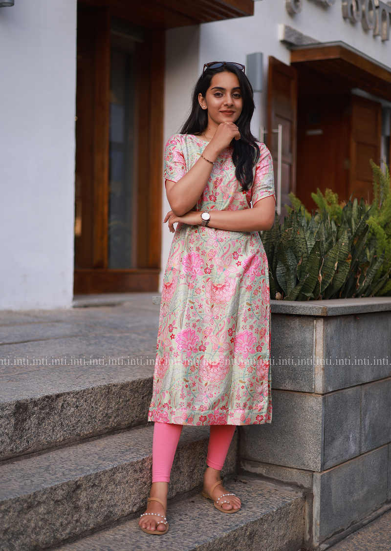 Pastel Flora Kurti
