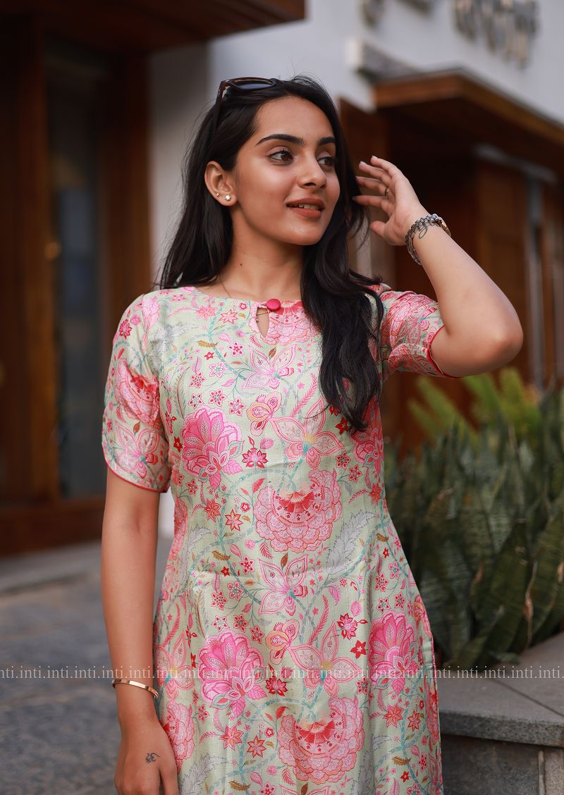 Pastel Flora Kurti