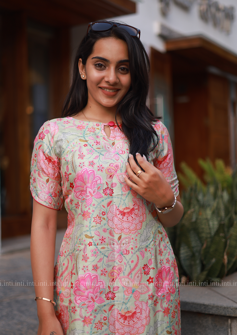 Pastel Flora Kurti