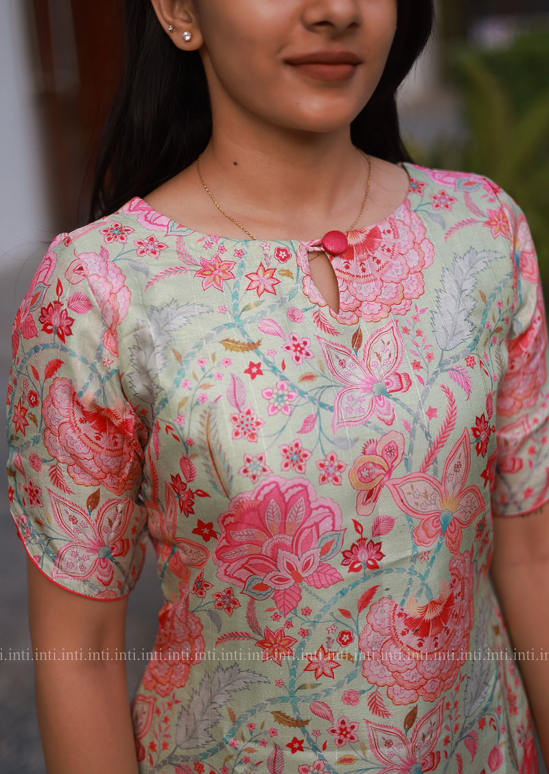 Pastel Flora Kurti
