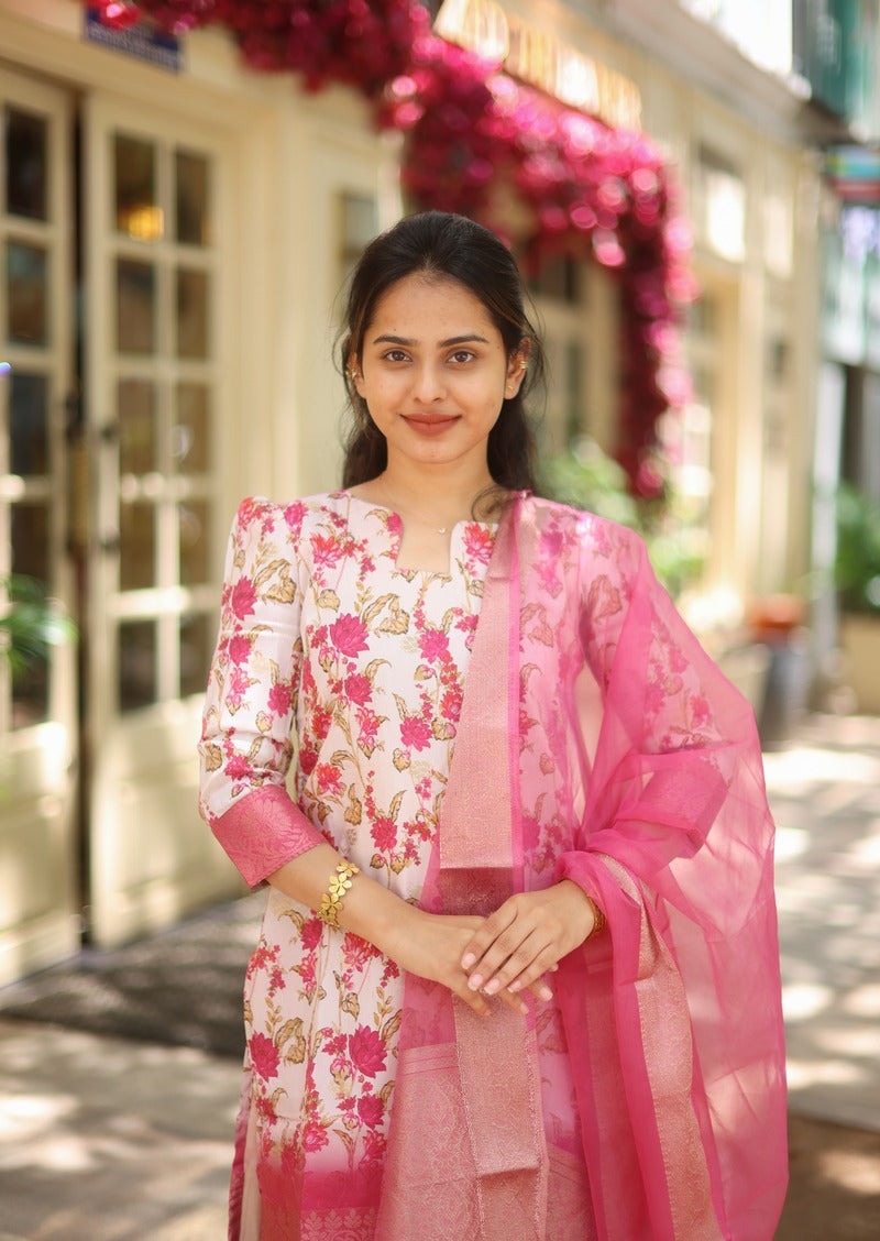 Rhapsody Dahlia Top & Dupatta Set