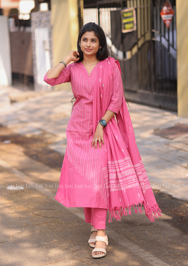 Threaded Blush Salwar Suit
