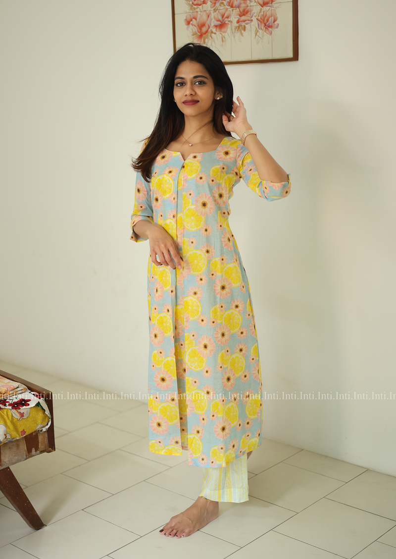 Lemon Lush Aline Top and Pant Set