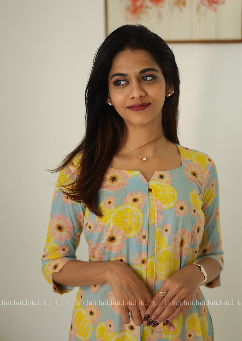 Lemon Lush Aline Top and Pant Set
