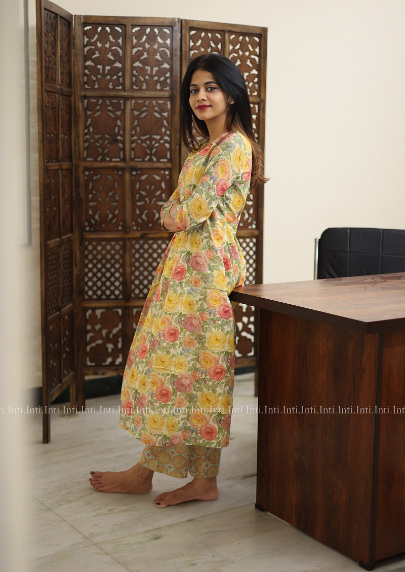 Glow Garden Aline Top and Pant Set