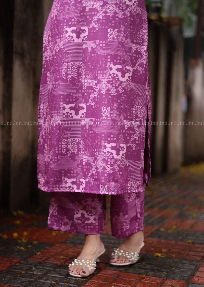 Plum Luxe Top & Pant Set