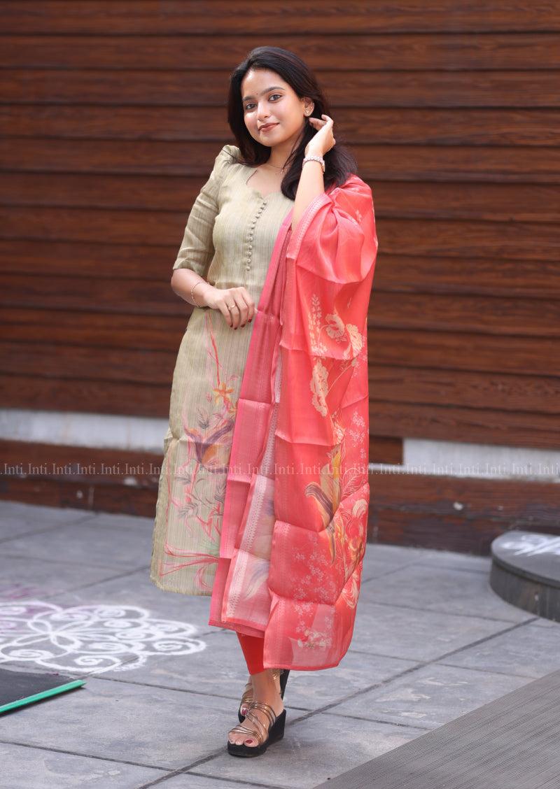 Moonleaf Dew Top & Dupatta Set