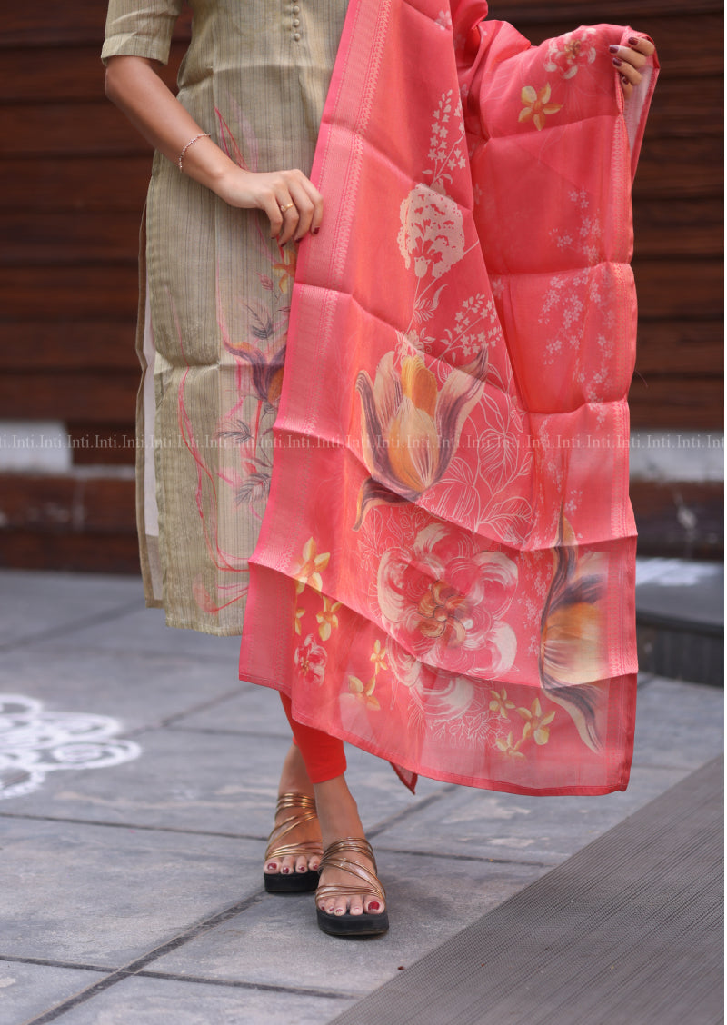 Moonleaf Dew Top & Dupatta Set