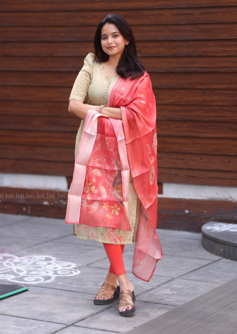 Moonleaf Dew Top & Dupatta Set