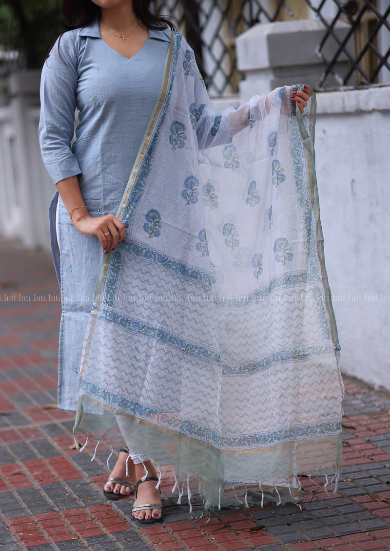 Ocean Dew Top & Dupatta Set