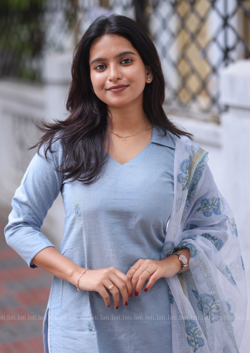Ocean Dew Top & Dupatta Set