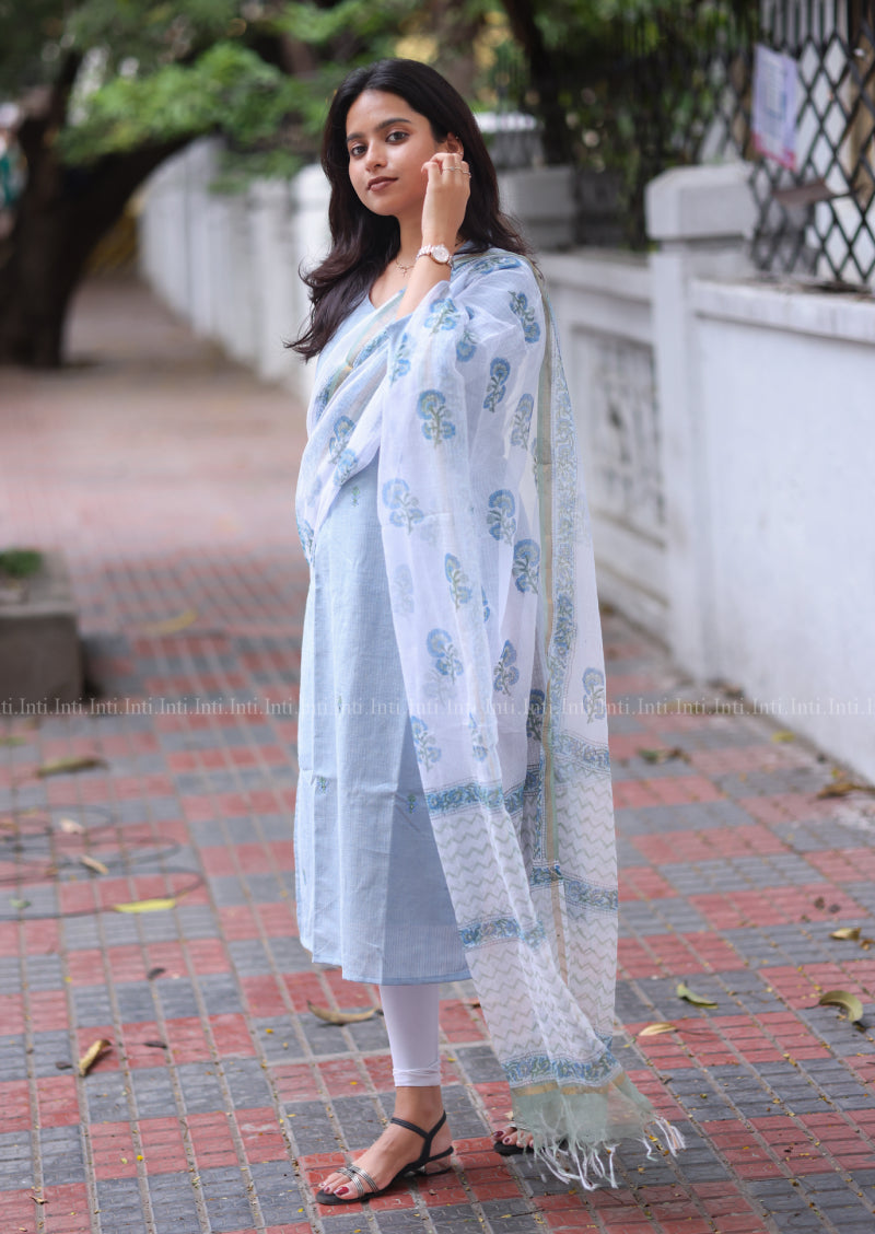 Ocean Dew Top & Dupatta Set