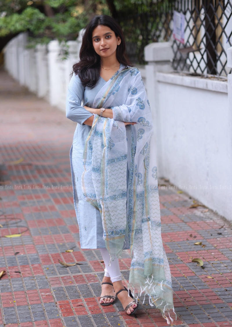 Ocean Dew Top & Dupatta Set
