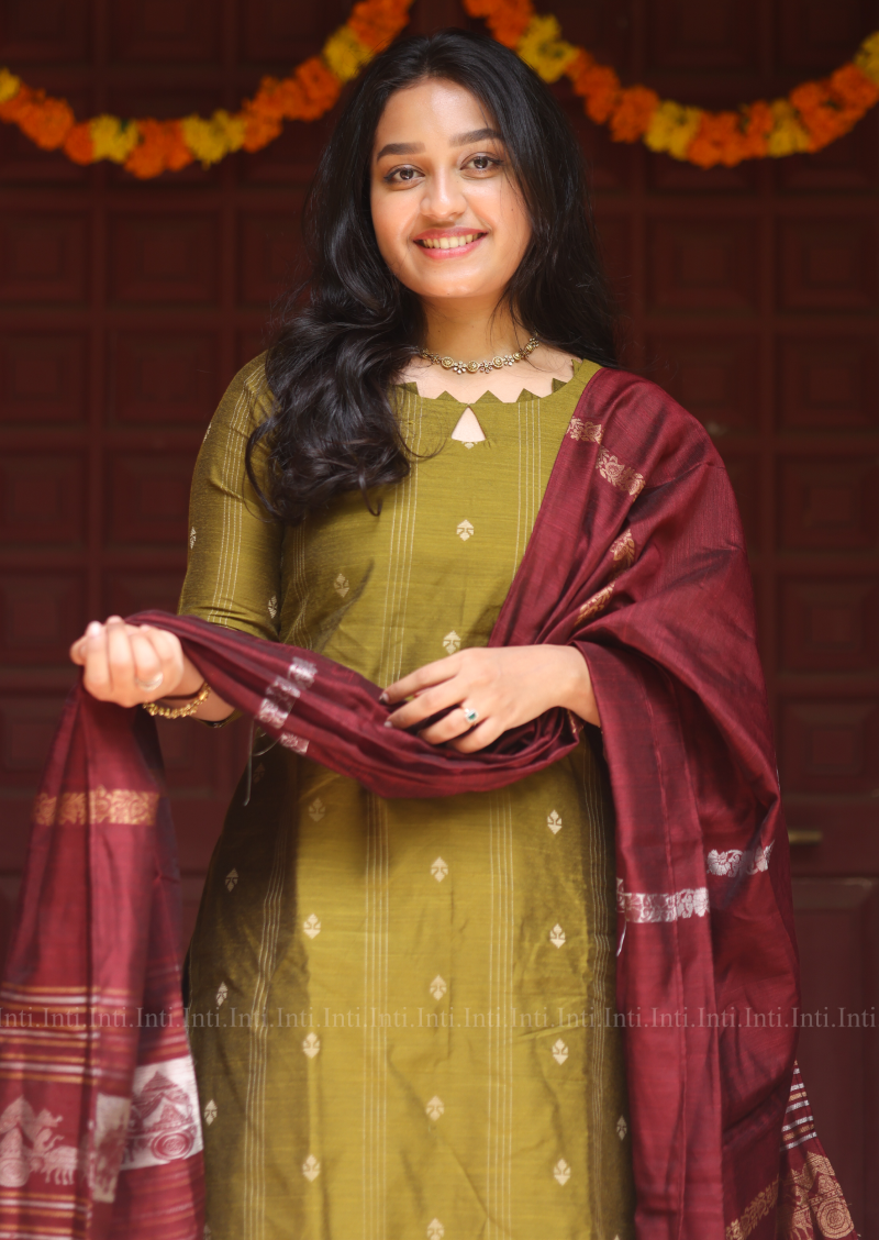 Olive Laurel Salwar Suit