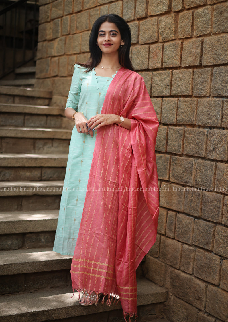 Pastel Pistha Thread Top & Dupatta Set